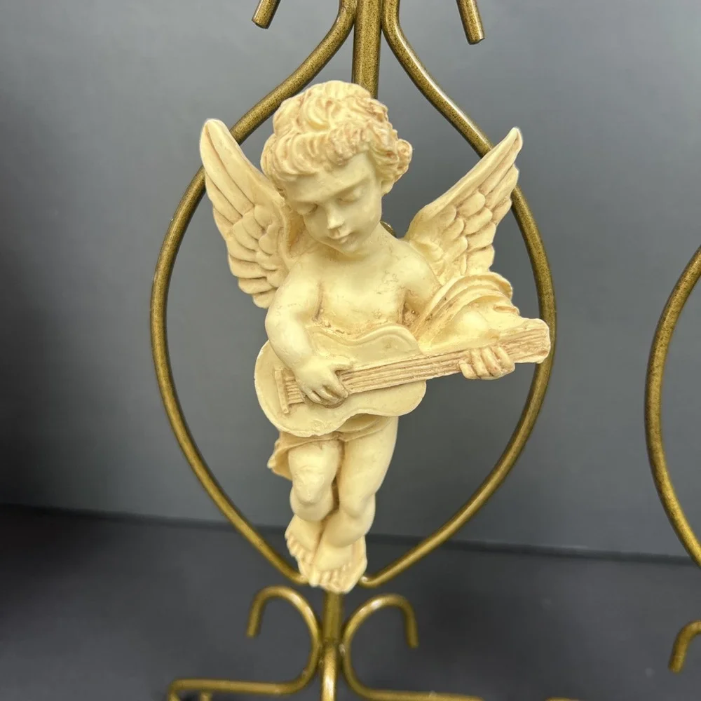 Vintage 1995 House of Lloyd Cherub Taper Candle Holders Set New Open Box